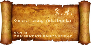 Keresztessy Adalberta névjegykártya